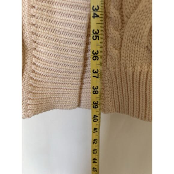 Banana Republic Cardigan Medium Wool Cable Knit Longline Buttons Sweater - Picture 6 of 13